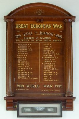 St. James' Anglican Church Drysdale Roll of Honor