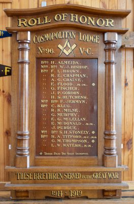 Cosmopolitan Lodge No 96 VC Queenscliff Roll of Honor