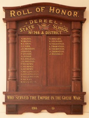 Dereel State School & District Roll of Honor